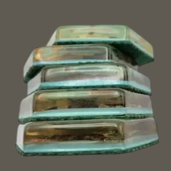 Vintage MCM Lucite 5 Coaster Set Seagull Ocean Beach Bar Drink Ware Granny Core - Picture 6 of 11